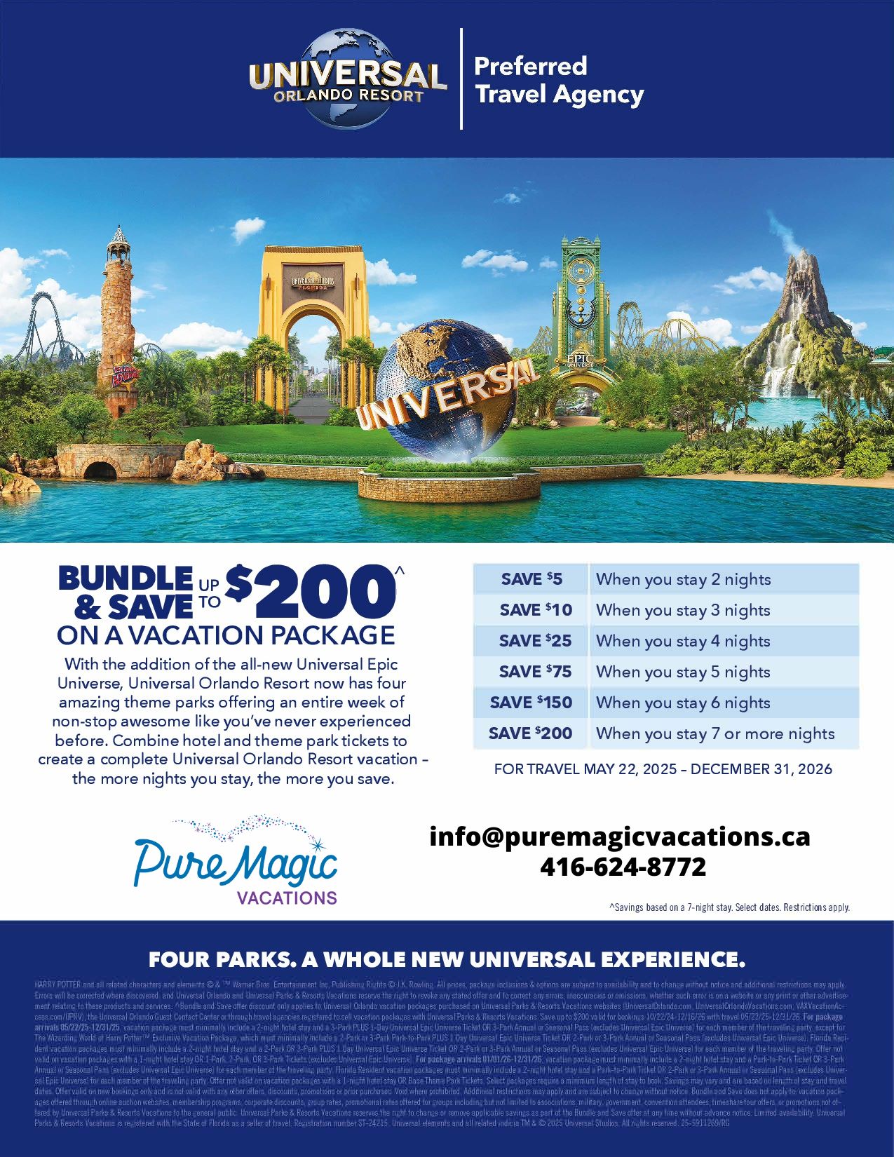 Universal Orlando Bundle and Save 2026