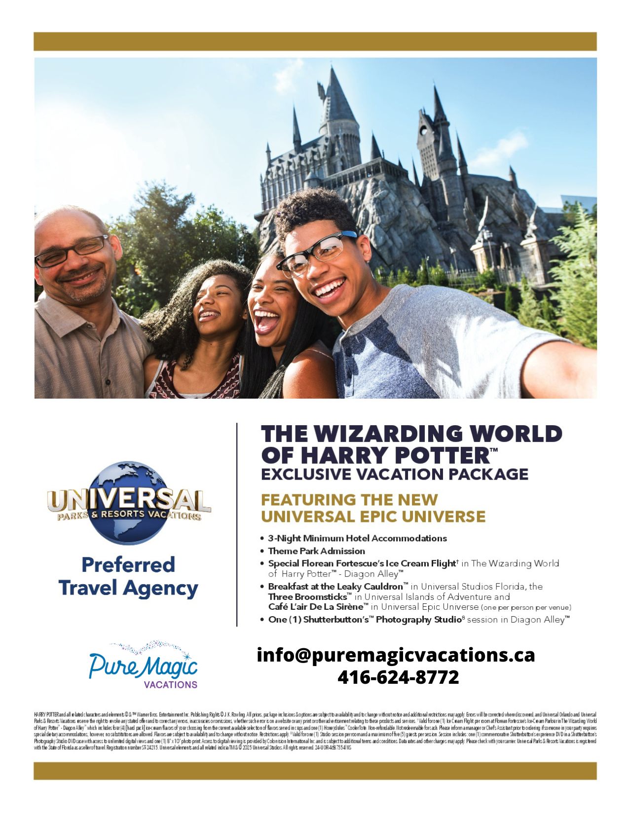 Universal Orlando Harry Potter Package
