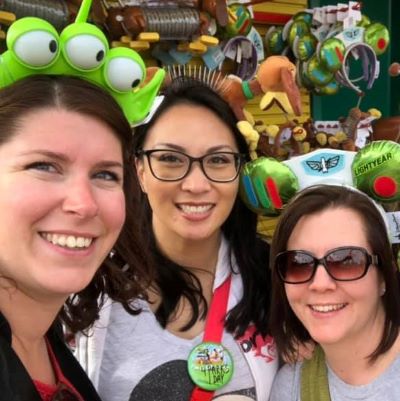 Hanging with friends in Toy Story Land