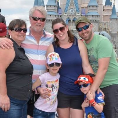 Family picture with Cinderella Castle