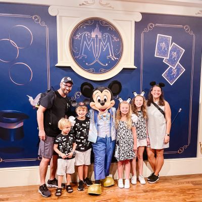 Meeting Mickey Mouse is always a highlight of our trip.