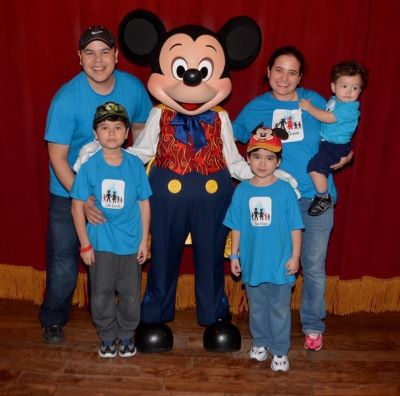 My family with Mickey Mouse