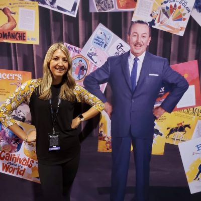 Getting a picture with Walt at the D23 Expo