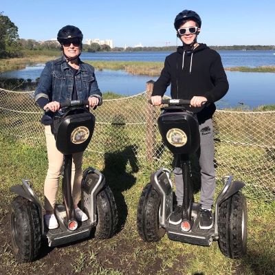 My son & I enjoying the Wilderness Backtrail Segway Adventure at Disney’s Fort Wilderness