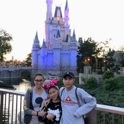 Always a must - taking a photo at Cinderella Castle at Magic Kingdom