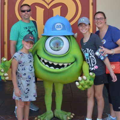Meeting Mike Wazowski at Disney's California Adventure 