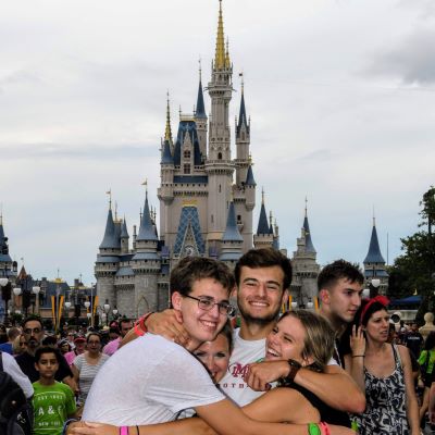 A fun family photo at Magic Kingdom