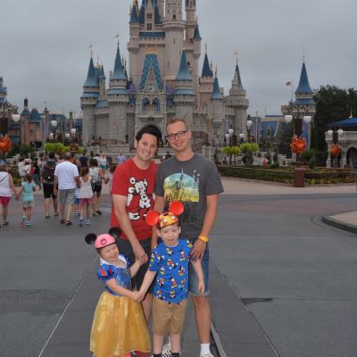 We always take a family photo at Cinderella Castle at Magic Kingdom