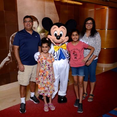 Saying 'Cheese' with Mickey on the Disney Wonder