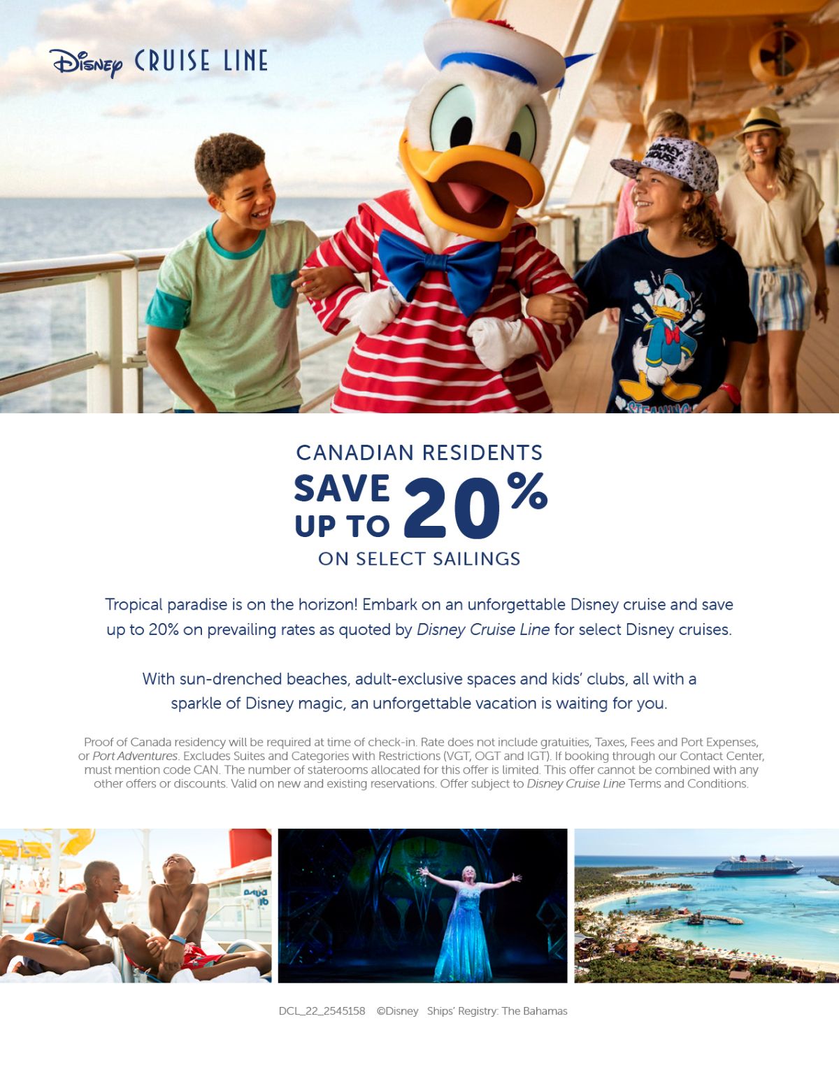 Canadian Residents Save up to 20% on select sailings