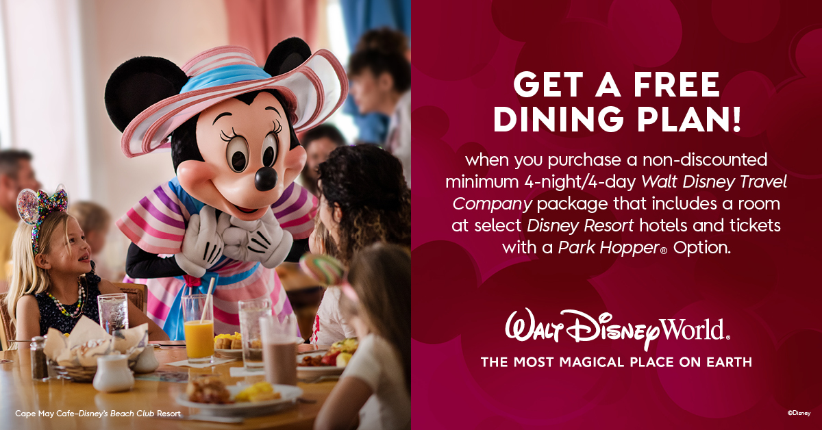 Delicious Deal with FREE Dining Plan