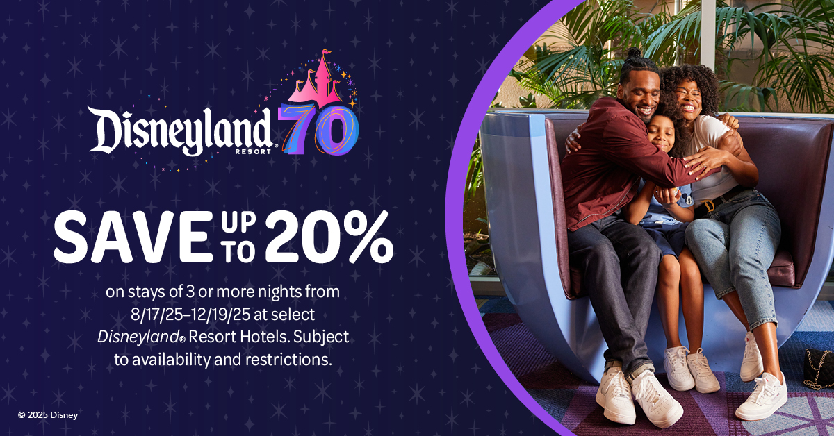 Save Up to 20% on Select Stays at a Disneyland Resort Hotel