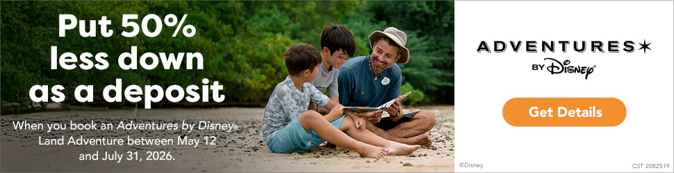 Adventures by Disney reduced deposits for 2027 itineraries